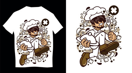 Vector Illustration of an abstract t-shirt design in background