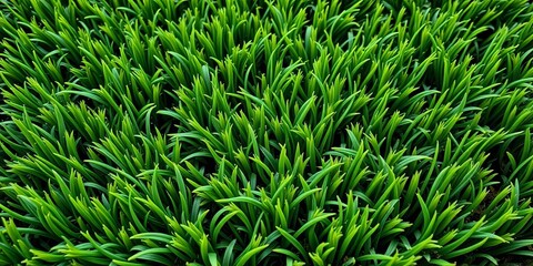Intricate artificial turf, vibrant green blades, subtle texture variations,  synthetic,  garden