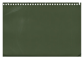 Green chalkboard notebook paper background isolated PNG with Transparent Background
