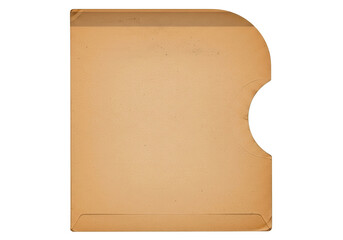Manila envelope with semi-circular cut-out for easy access isolated PNG with Transparent Background
