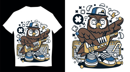 Vector Illustration of an abstract t-shirt design in background