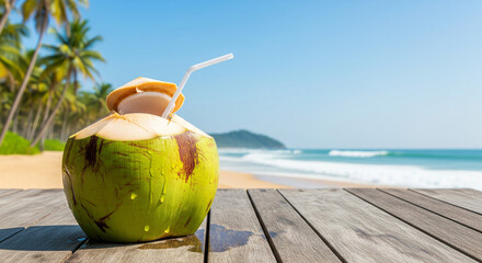 coconut on the beach
