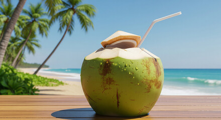 fresh coconut cocktail 