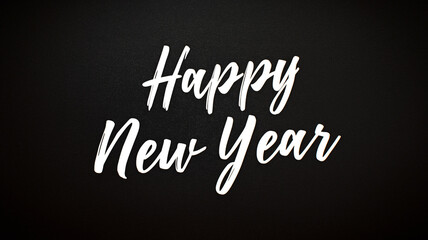 Obraz premium シンプルながら華やかさを兼ね備えた新年バナー素材 中央にHappy New Yearの文字を配置し視覚的に強調 SNS投稿やメールヘッダーに便利な高解像度イラスト