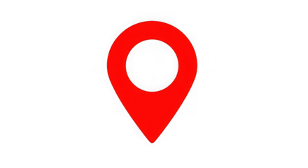 Red Location Pin Icon On Black