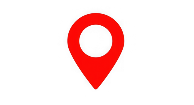 Red Location Pin Icon On Black