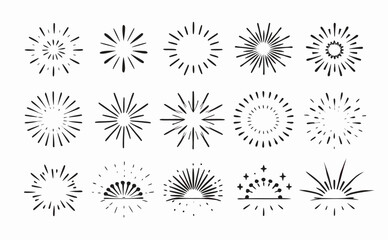 Vintage Sunburst Collection: 18 Retro Sunburst Graphics