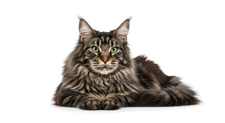 Majestic Maine Coon Cat Portrait.