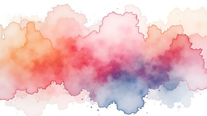 Obraz premium Abstract watercolor splatter background in warm and cool tones