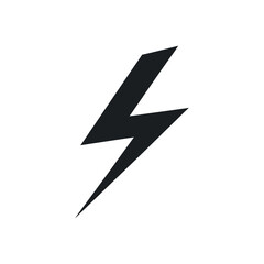 Lightning bolt icon. Flash symbol, thunderbolt, blitz lightnings strike sign. Electric energy black silhouettes, power concept. Vector isolated dynamic sports logo set