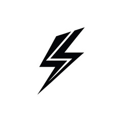 Lightning bolt icon. Flash symbol, thunderbolt, blitz lightnings strike sign. Electric energy black silhouettes, power concept. Vector isolated dynamic sports logo set