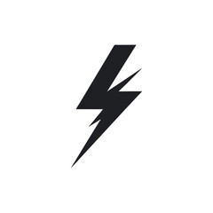 Lightning bolt icon. Flash symbol, thunderbolt, blitz lightnings strike sign. Electric energy black silhouettes, power concept. Vector isolated dynamic sports logo set