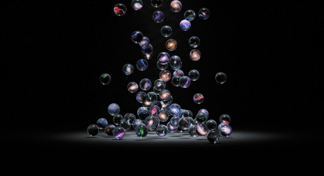 Colorful spheres cascade