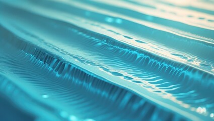 Close-up of flowing water with light reflections and textures. Nature and water, abstract. The concept of fluidity and serenity.