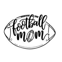 Vector illustration of football mom 