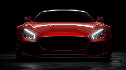 Modern concept supercar with glossy bodywork
