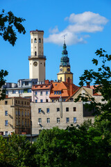 Bystrzyca Klodzka, view on old town Bystrzyca Klodzka with town hall and church