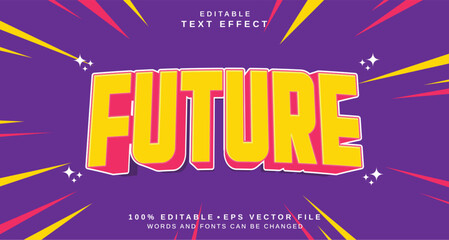 Editable text style effect - Future text style theme.