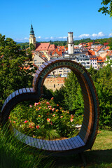 Bystrzyca Klodzka, view on old town with town hall and church