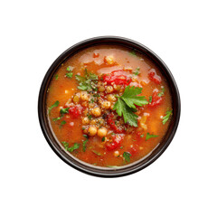 Delicious and Healthy Lentil and Chickpea Soup in a Bowl