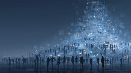 Dynamic visualization of job market transformation where automation and AI create new tech-driven jobs, while workers enhance skills for career growth, adaptability, and job securi