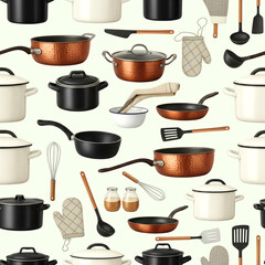 set of kitchen utensils