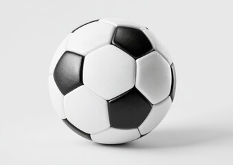 Fototapeta premium Soccer ball, black and white, studio shot