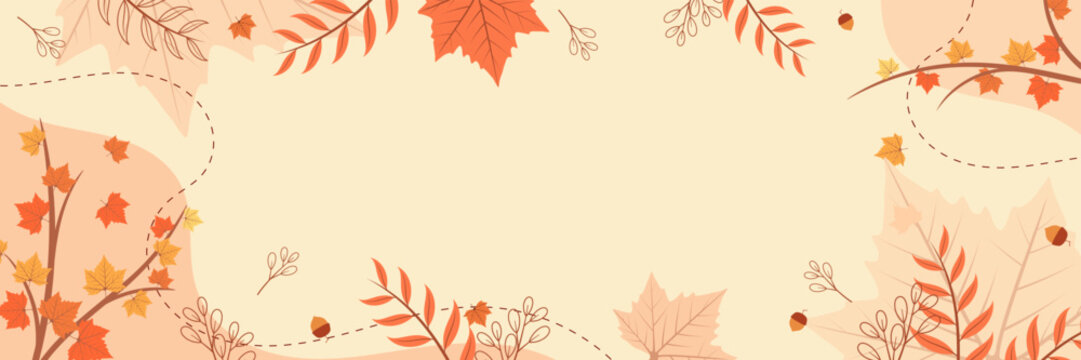 banner design with autumn theme
