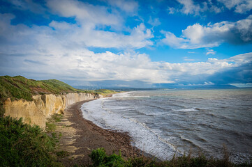 Scenic View of Takise Coastline in Hokkaido, Japan