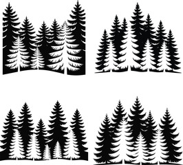 Obraz premium Children Silhouette Christmas Tree – Holiday Celebration Vector HASSDAN