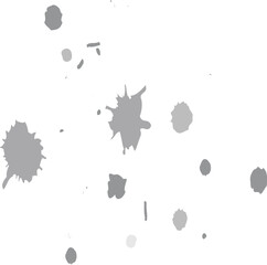 Abstract colorful paint splatter design isolated on white background