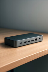 Fototapeta premium USB-C Docking Station with HDMI and Ethernet Ports (Close Up)