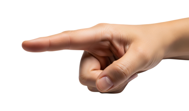Human Hand Pointing Left