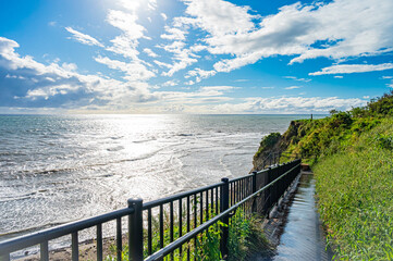 Obraz premium Scenic View of Takise Coastline in Hokkaido, Japan