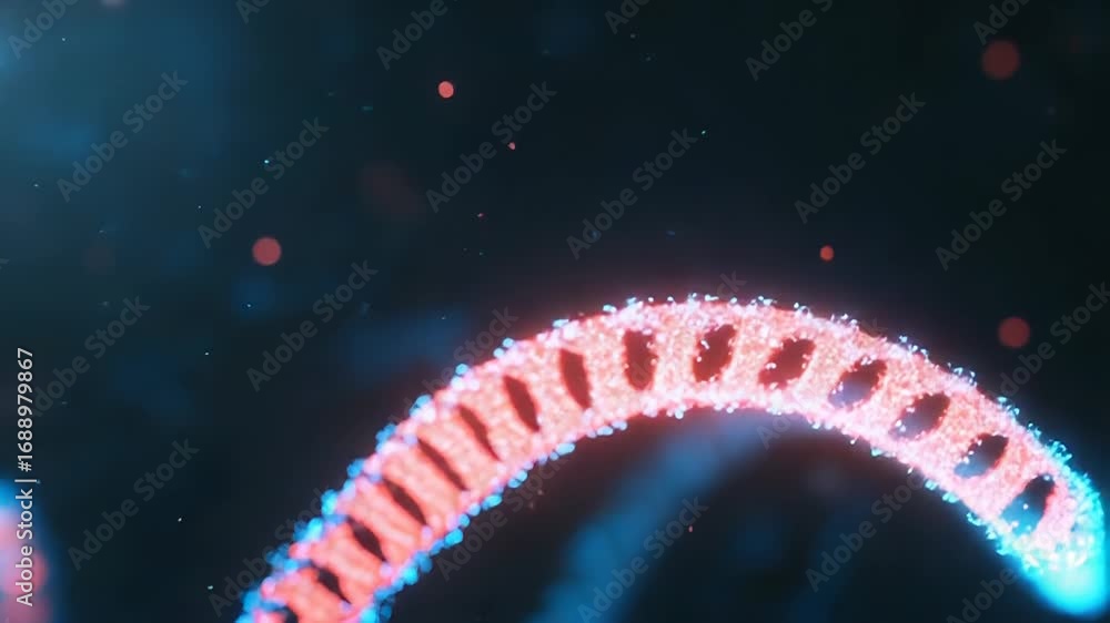 Poster dna strands rotating in a microscopic environment