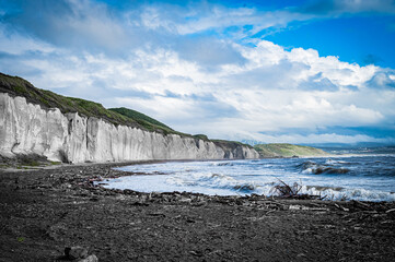 Scenic View of Takise Coastline in Hokkaido, Japan