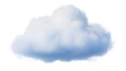 Realistic White Cumulus Cloud Isolated on a White Background weather
