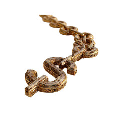 Obraz premium Ornate Golden Dollar Sign Chain Symbol of Wealth and Prosperity