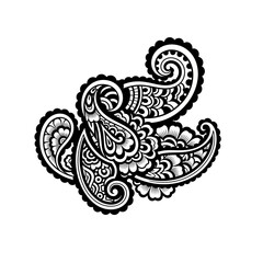 vector hand drawn paisley ornament
