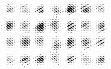 Halftone vector background. Monochrome halftone pattern. Abstract geometric dots background. Pop Art comic gradient black white texture. Design for presentation banner, poster, flyer, business card.