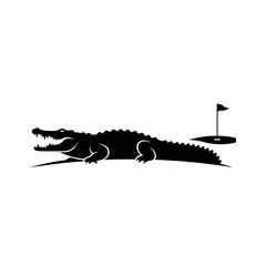 silhouette of a crocodile