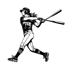 vector illustration of a baseball player