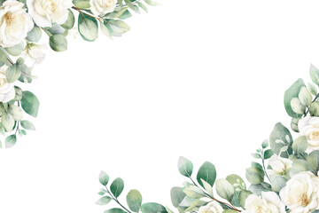 Watercolor flowers background vector for design.