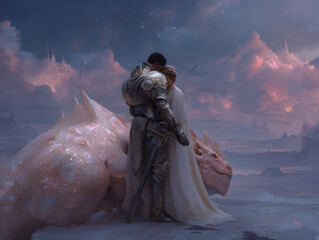 A cinematic fantasy artwork of two lovers sharing a kiss, illuminated by glowing runic light in a mystical, dreamlike atmosphere.