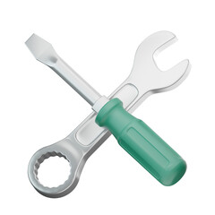 3D Screwdriver Tool Icon - Automotive Repair Equipment