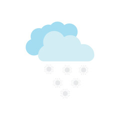 snow logo icon illustration flat