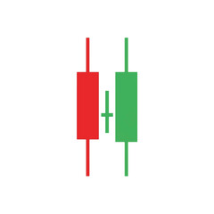 Bearish Harami candlestick pattern with red and green candles.