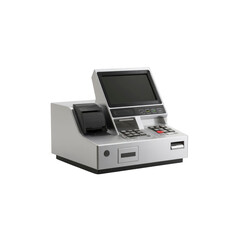 Obraz premium Modern Point of Sale (POS) System with Integrated Receipt Printer and Display