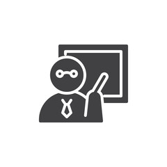 Teacher blackboard solid icon