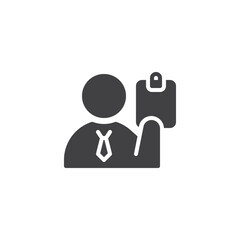 Social worker care solid icon